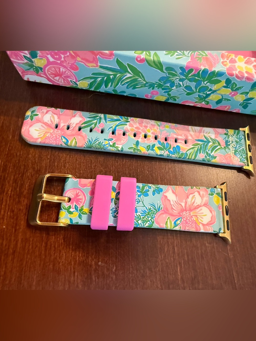 🌸 Lily Pulitzer Apple silicone watch strap/band - Picture 12 of 14